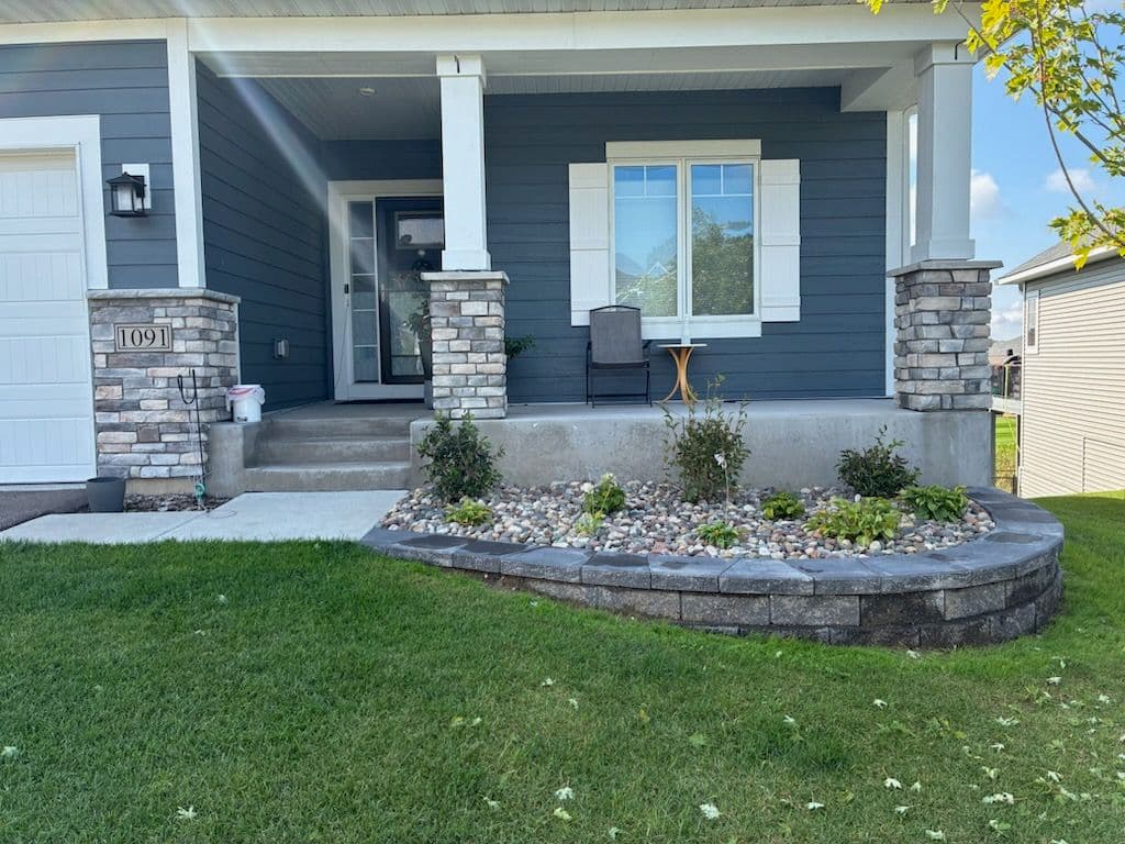 Gallery photos for Curb Appeal Boost with Retaining Wall in Woodbury: Image #1