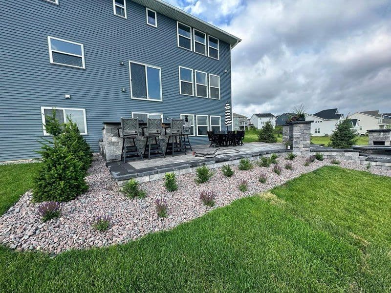 Gallery photos for Backyard Transformation with Paver Patio and Fire Pit in Woodbury: Image #3