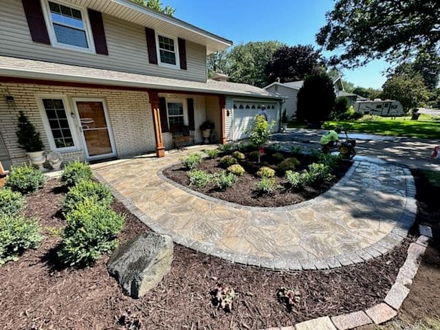 Gallery photos for Front Yard Walkway and Garden Installation: Image #1