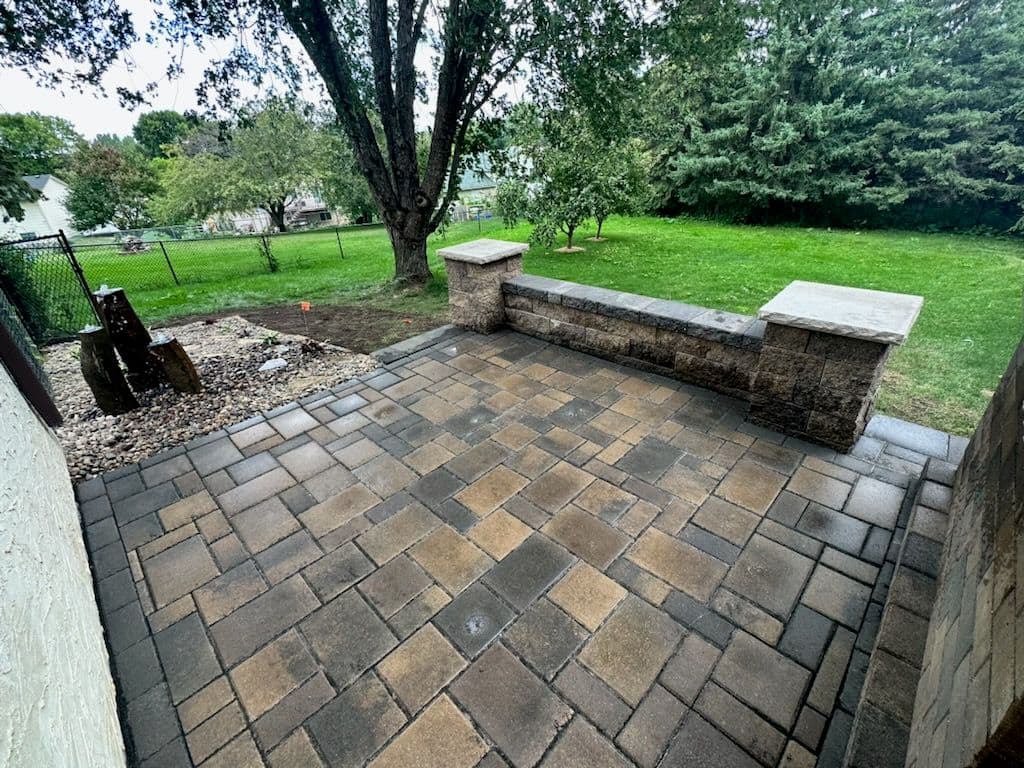 Outdoor Patio with Kitchen and Water Feature image