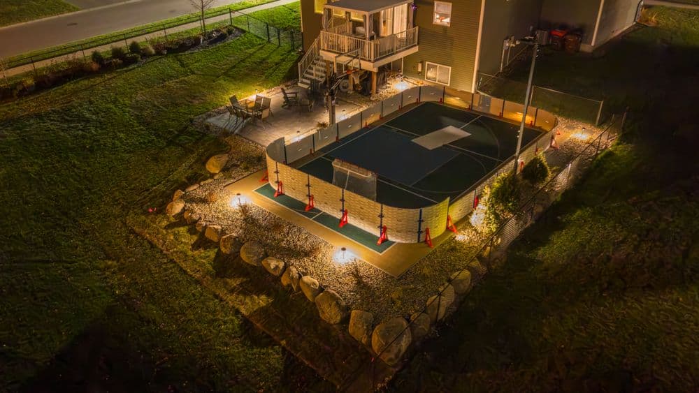 Stunning Backyard Sports Court Installation in Cottage Grove image