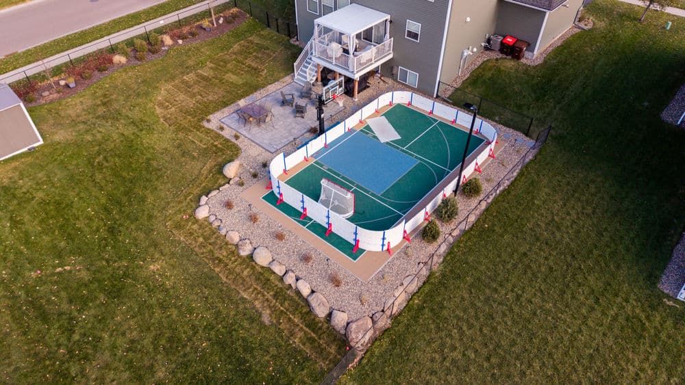 Gallery photos for Stunning Backyard Sports Court Installation in Cottage Grove: Image #3